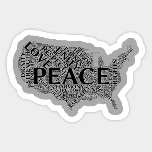 United States of Peace Sticker